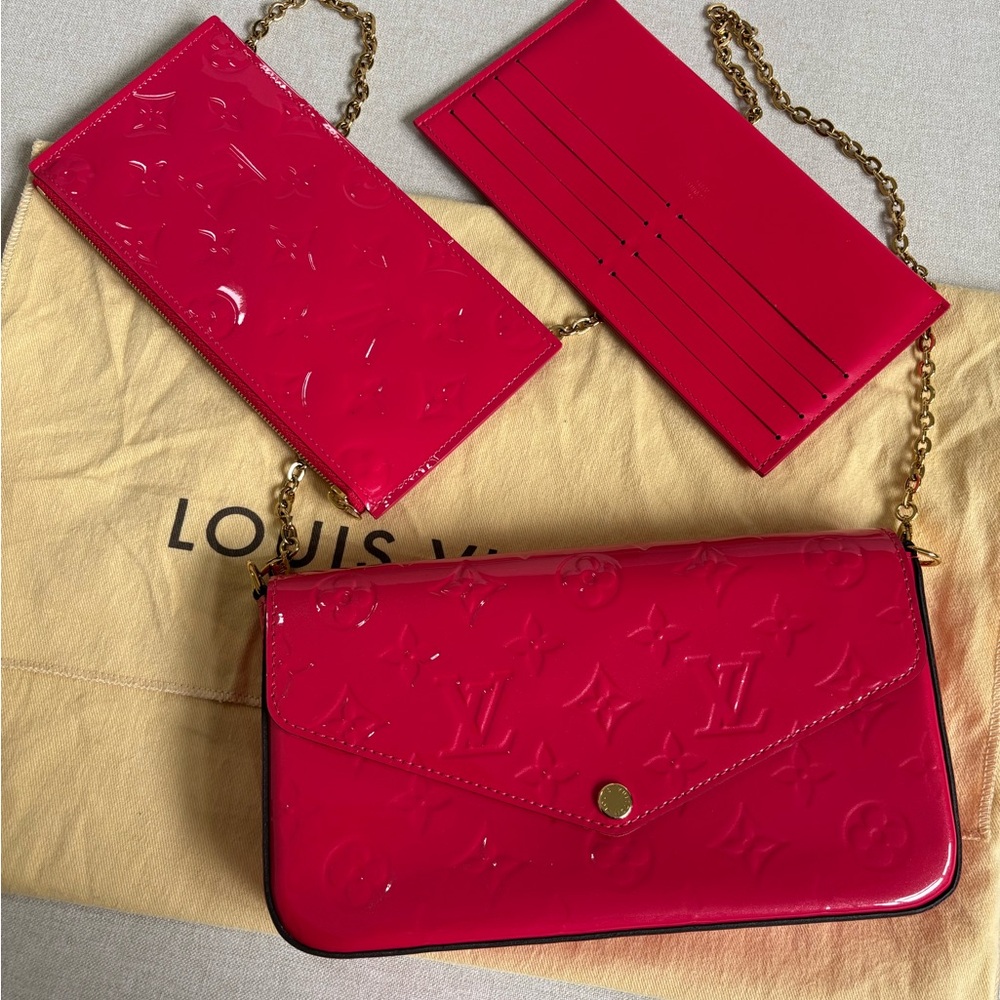 Louis Vuitton Dark Pink Women's Bag Set